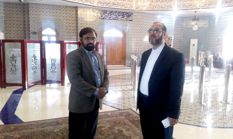 Director General Islamic Culture & Relations Organisations (ICRO) of Iran Hamed Malakooti calls on Dr Hussain Mohi-ud-Din Qadri