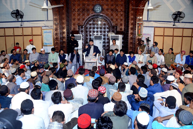 Dr Hassan Mohi ud Din Qadri addresses MSM in Itikaf City