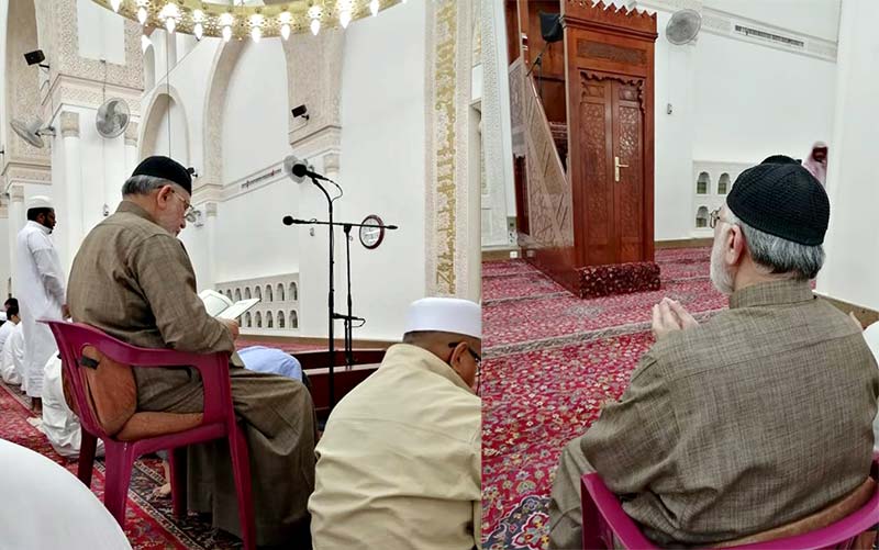 Dr Muhammad Tahir-ul-Qadri in the holy city of Madina