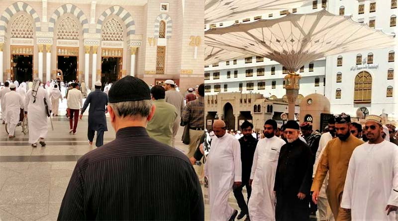 Dr Muhammad Tahir-ul-Qadri in the holy city of Madina