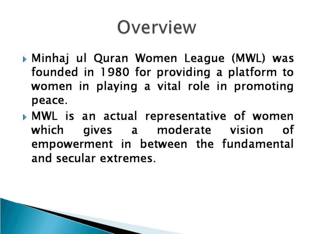 Minhaj Women League The falcon of peace