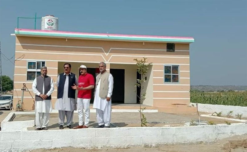 A view of a newly reconstructed beautiful house for earthquake affectees in Khari Sharif (AJK)