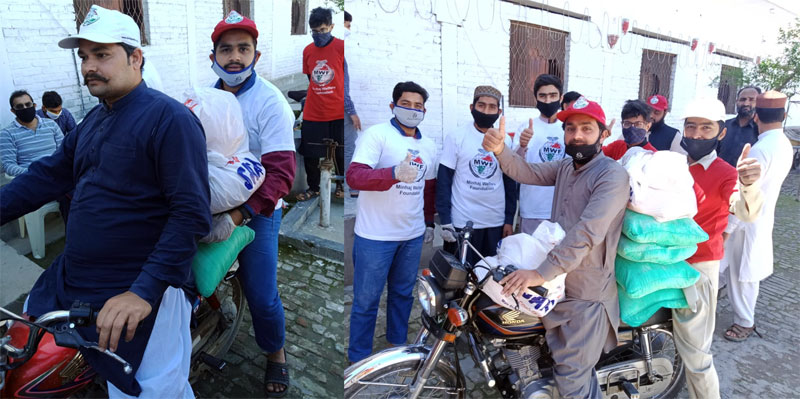 Ration distribution by Minhaj Welfare Foundation