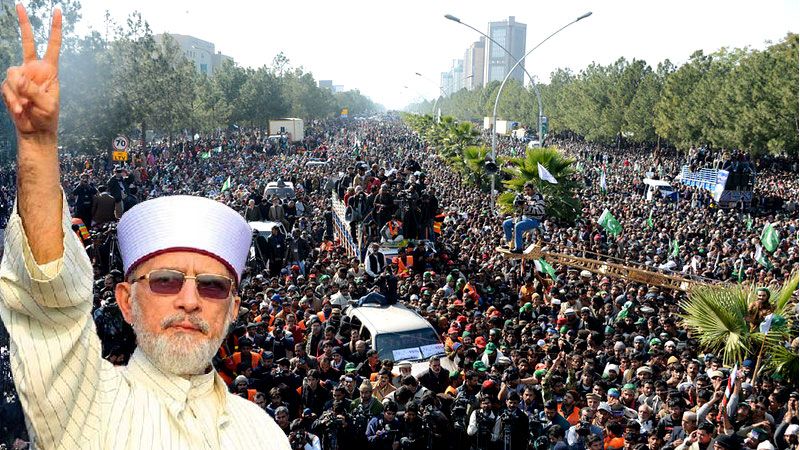 Dr Tahir-ul-Qadri Islamabad long march 2013 a lesson in a democratic struggle for electoral reforms