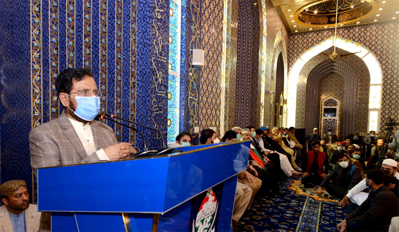 Irshad Ahmad 
Arif addressing ceremony of Shaykh-ul-Islam mosque