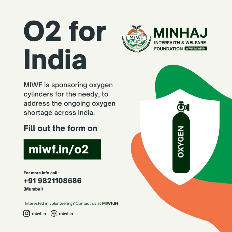 MIWF supplying Free Oxygen Cylinders to Covid patients