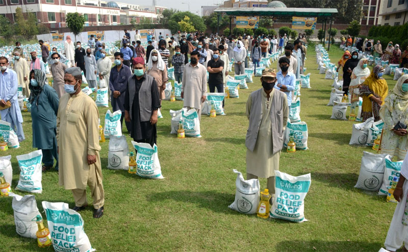 Rations Distribution by Minhaj Welfare Foundation