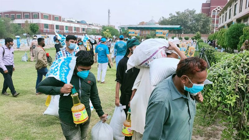 Rations Distribution by Minhaj Welfare Foundation