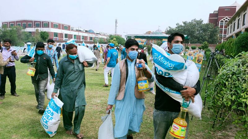 Rations Distribution by Minhaj Welfare Foundation