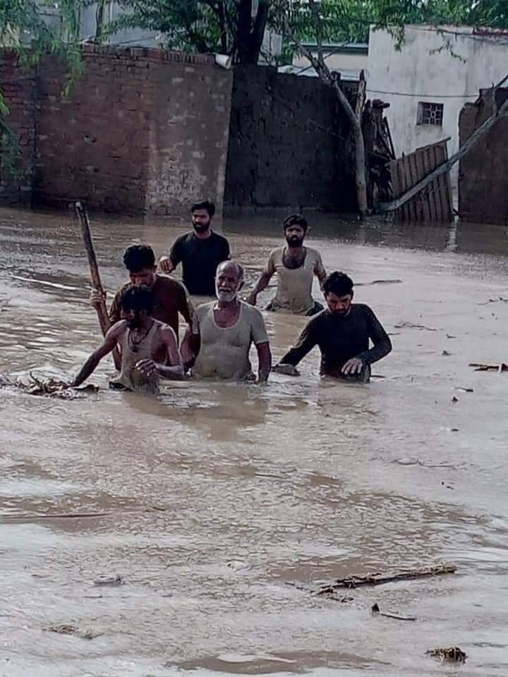 PAT workers taking part in rescue and relief operations in Balochistan