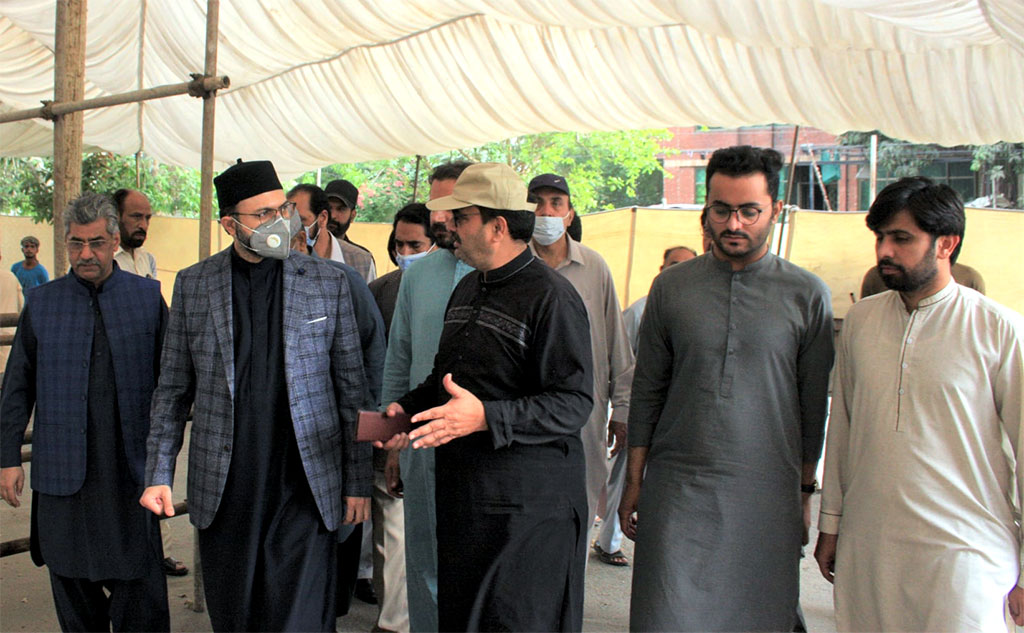 Dr Hassan Qadri visits Itikaf City of MQI