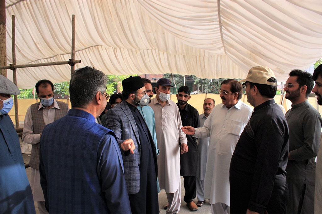 Dr Hassan Qadri visits Itikaf City of MQI