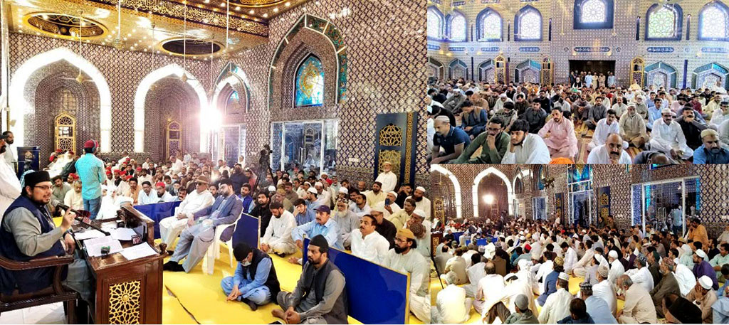 Dr Hussain Mohi ud Din Qadri addressing friday gathering