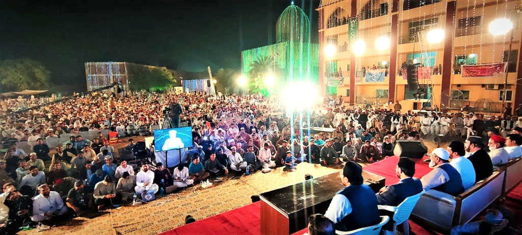 Dr Tahir ul Qadri addresses Mutakifeen in Minhaj ul Quran Itikaf City 2022