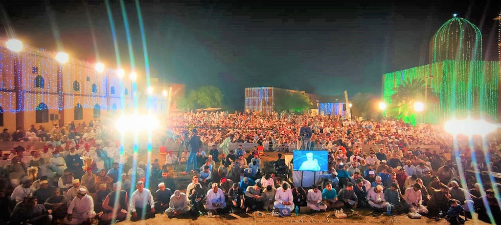 Dr Tahir ul Qadri addresses Mutakifeen in Minhaj ul Quran Itikaf City 2022