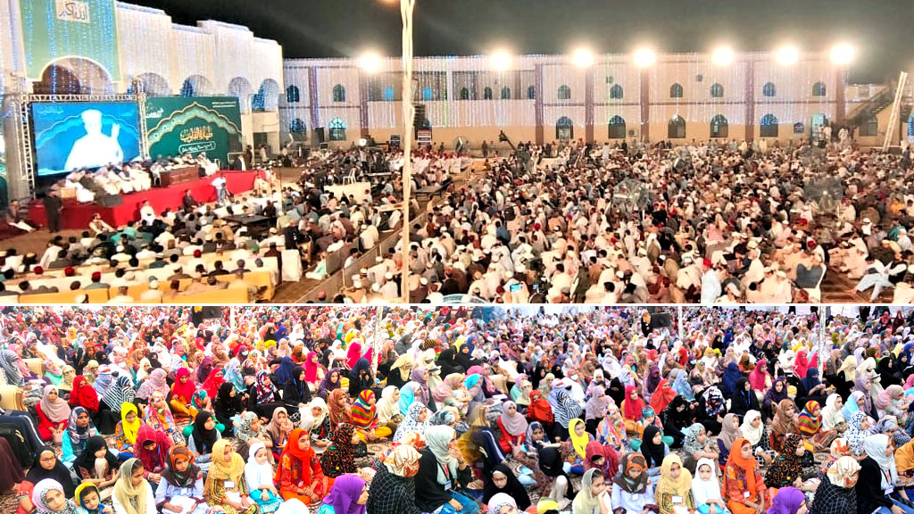 Dr Tahir ul Qadri addresses Mutakifeen in Minhaj ul Quran Itikaf City 2022