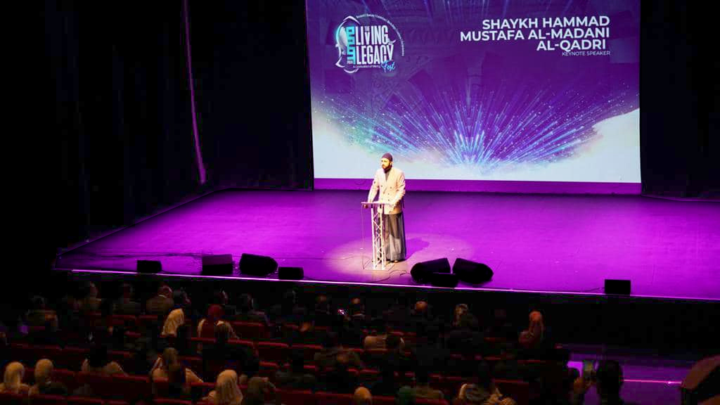Hammad Mustafa Qadri addressing event Living Legacy Fest - A Celebration of Mercy