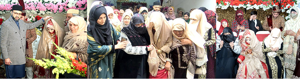 Shaheed Tanzila Amjad daughter Bisma Amjad rukhsati from Dr Tahir-ul-Qadri residence