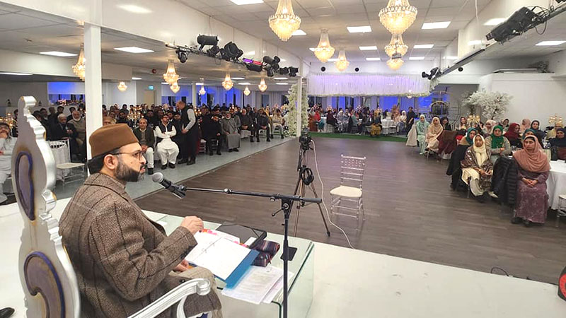 Dr. Hassan Qadri addressing Norway Quaid Day Ceremony