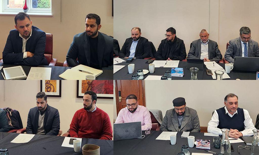 Dr Hassan Mohi-ud-Din Qadri presides over a meeting of MQI UK Executive Council