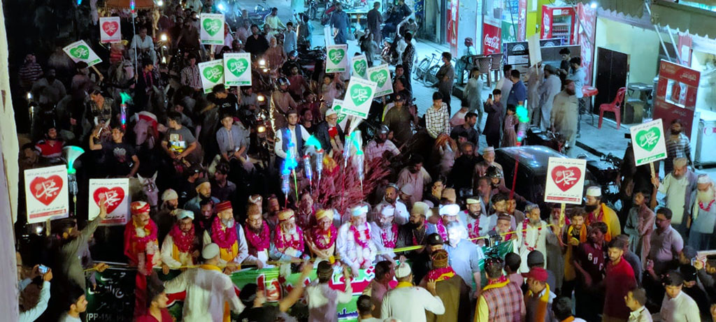 Dr Hussain Qadri addressing Milad Rally -1