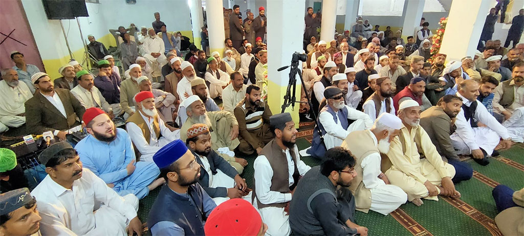 Dr Hussain Qadri addressing Foundation stone ceremomy of Masjid