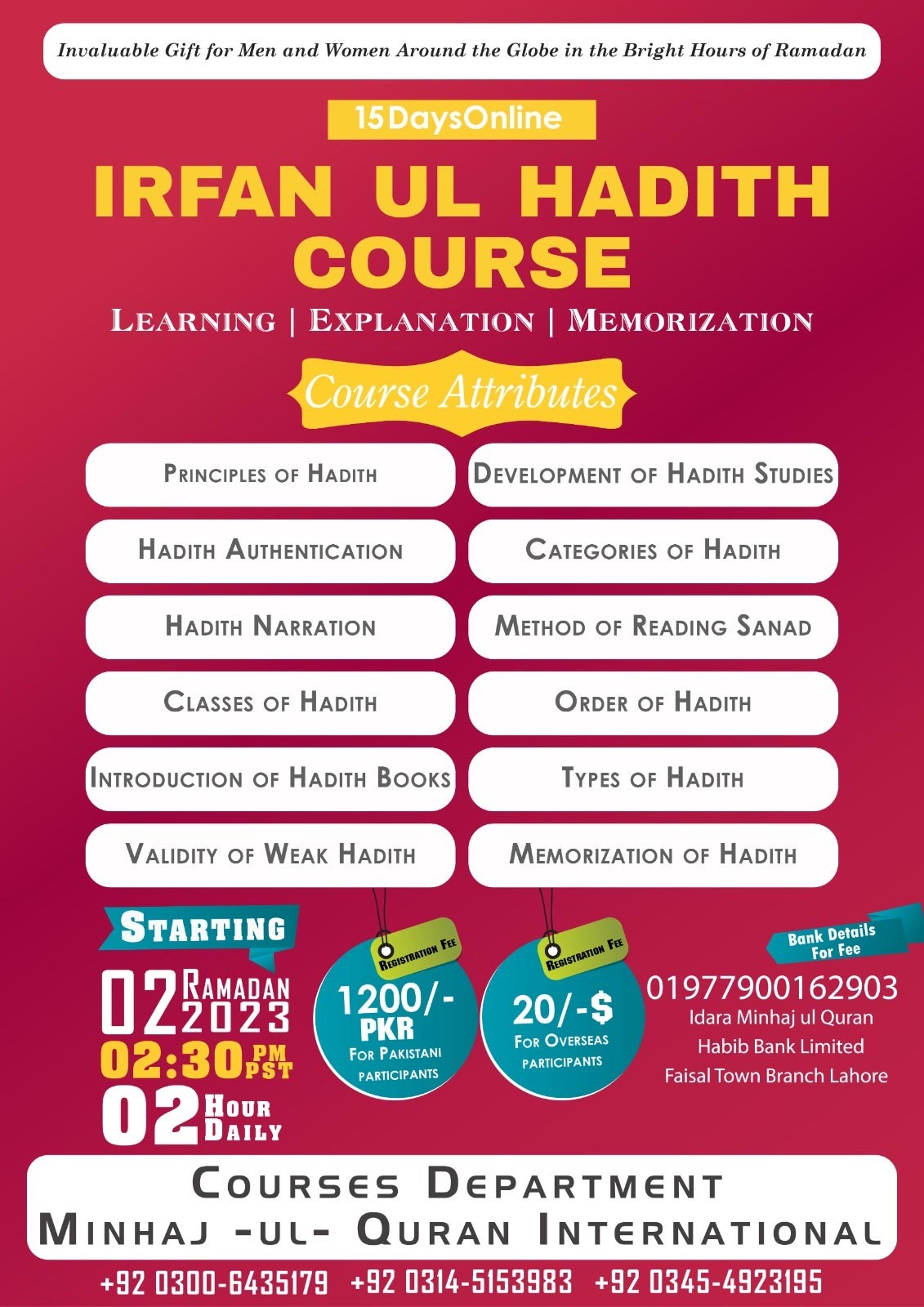 Historical Online Irfan-ul-Hadith Course