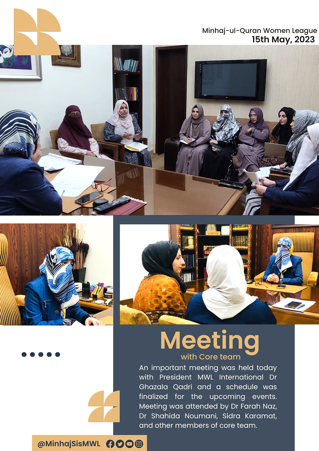 MWL team meeting with President MWL
