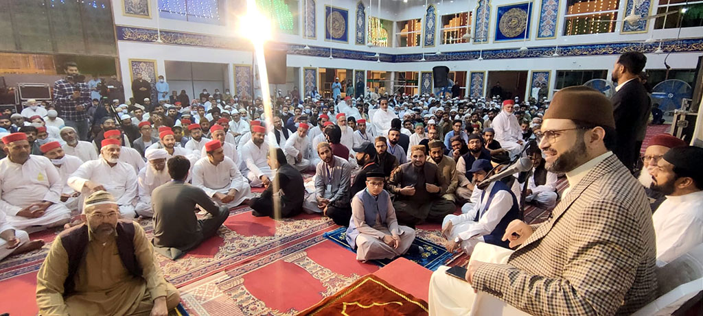 Dr Hassan Qadri addressing Mutakifeen in Itikaf City Jame al Minhaj - 1