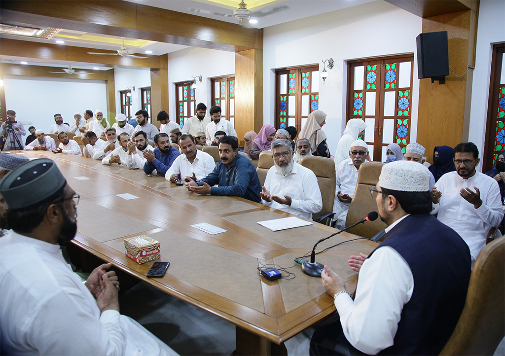 A delegation MQi Sargodha and Pakpatan met with dr hussain qadri