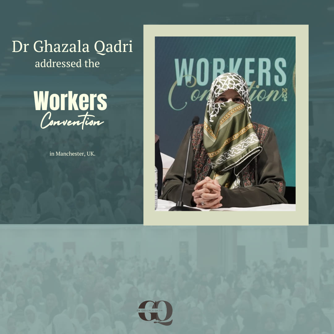 Dr Ghazala Qadri addresses the Workers Convention hosted by MWL UK in Manchester