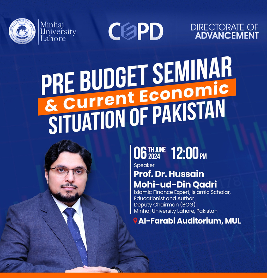 Pre Budget Seminar at Minhaj university lahore