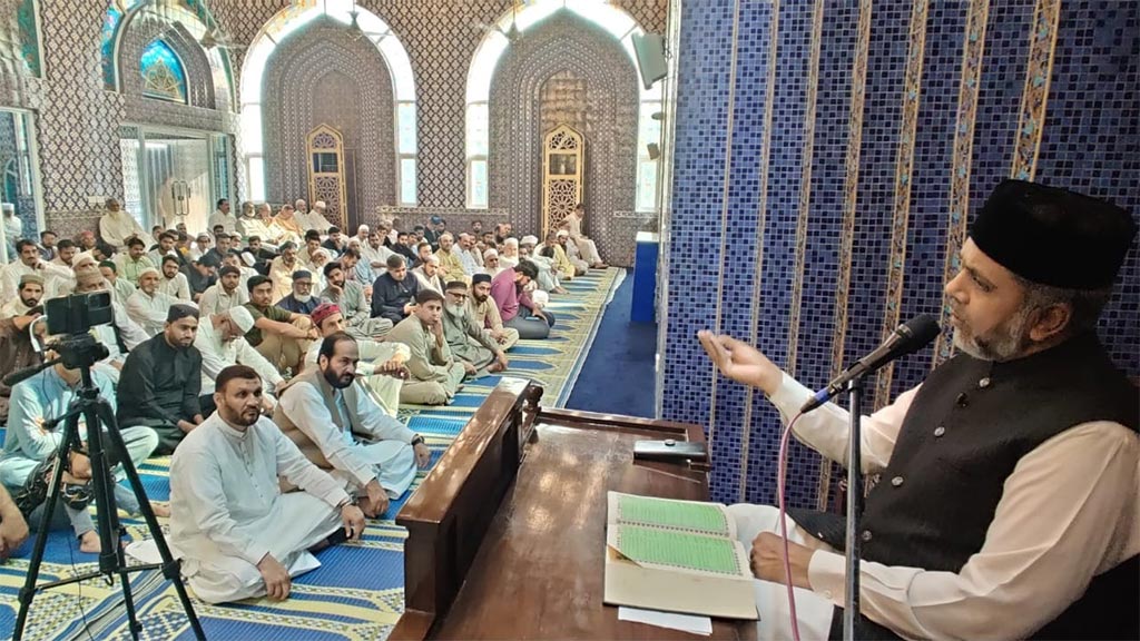 Rana Idrees Qadri Addressing Khutba Jummah in Jamia Shaykh ul islam 2024