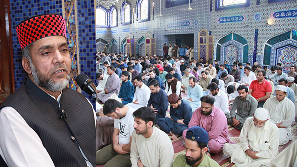 Rana idrees qadri adressing khutba Jummah in Jamia Shaykh ul islam 2024