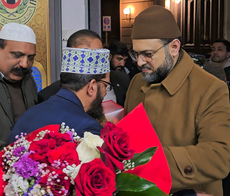 Dr. Hassan Mohiuddin Qadri Receives Warm Welcome from MQI Representatives in Napoli