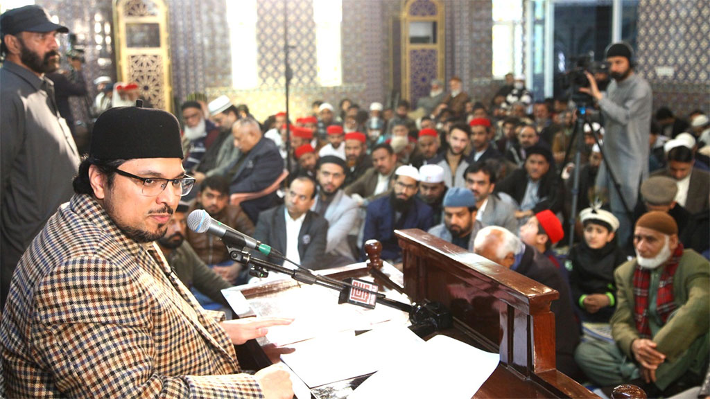 Dr Hussain Qadri address Khutba Jummah in Jamia Shaykh-ul-islam