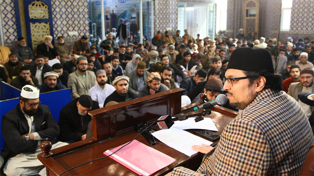 Dr Hussain Qadri address Khutba Jummah in Jamia Shaykh-ul-islam