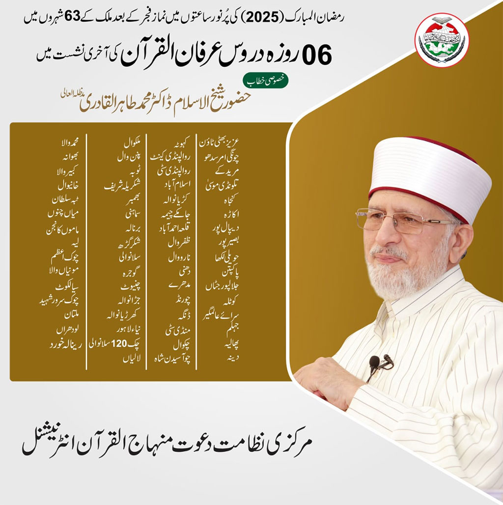 Duroos Irfan ul Quran 2025