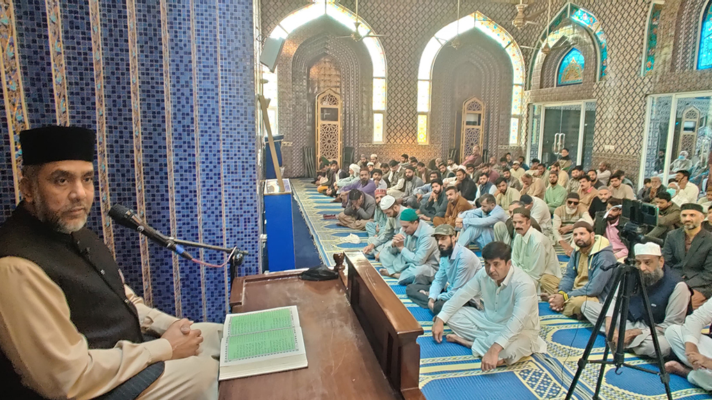 Rana Idrees Qadri Addressing Khutba Jummah in Jamia Shaykh ul islam