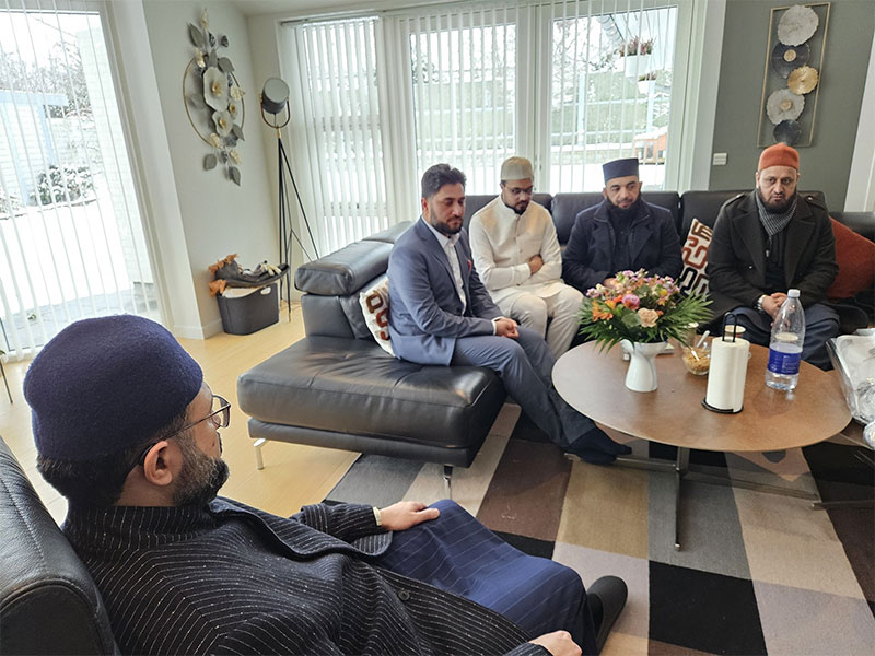 Scholars of MQI Denmark meeting with Dr. Hassan Mohiuddin Qadri