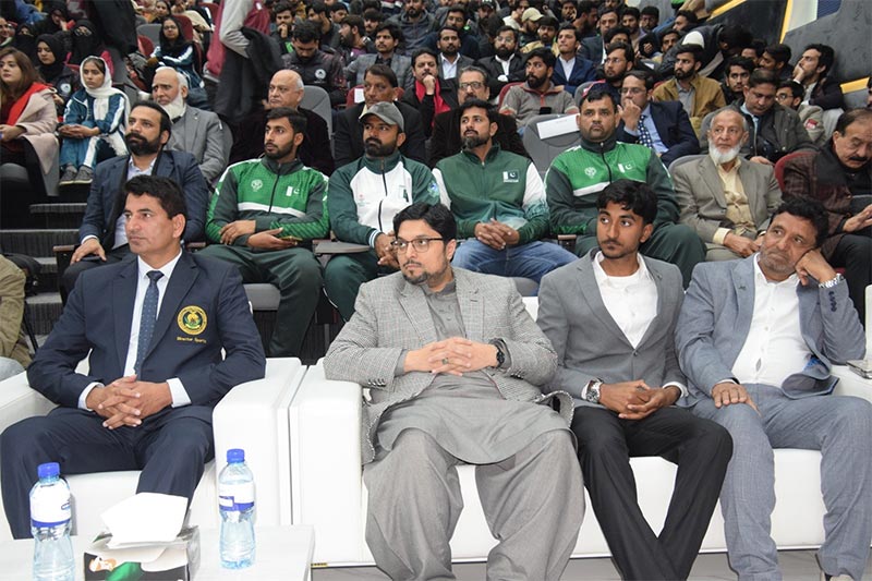 Prof. Dr. Hussain Mohi-ud-Din Qadri shared his thoughts during the closing ceremony of the Sports Gala 2025-26