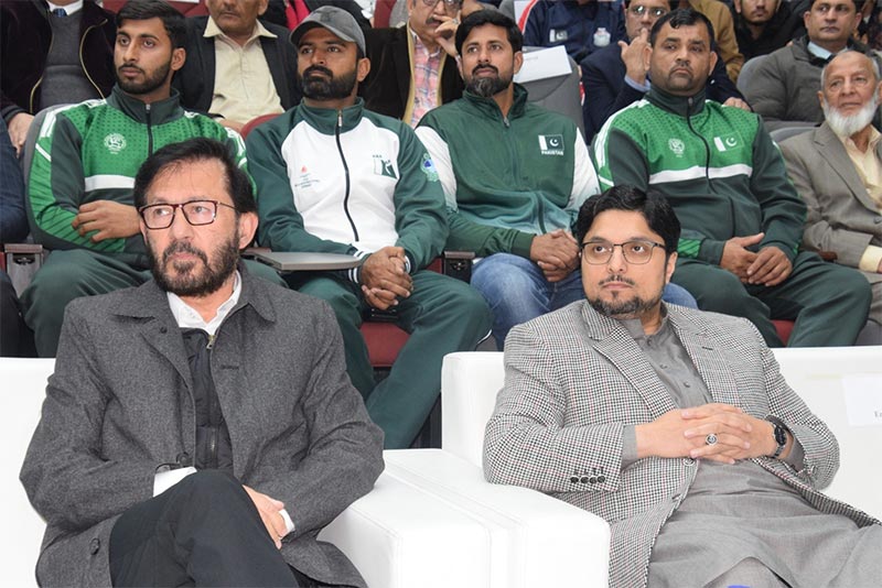 Prof. Dr. Hussain Mohi-ud-Din Qadri shared his thoughts during the closing ceremony of the Sports Gala 2025-26