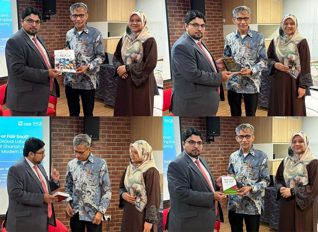 Prof Dr Hussain Mohi-ud-Din Qadri participating in interactive Q&A session at INCEIF University Kuala Lumpur after keynote lecture Fair Wage or Fair Soul