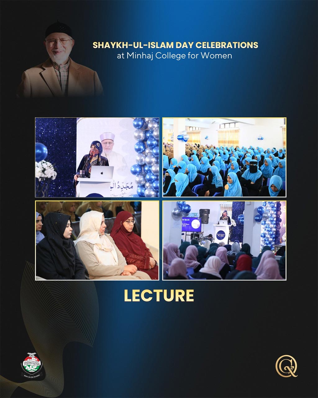 Dr. Ghazala Qadri addressing Shaykh-ul-Islam Day event at Minhaj College for Women
