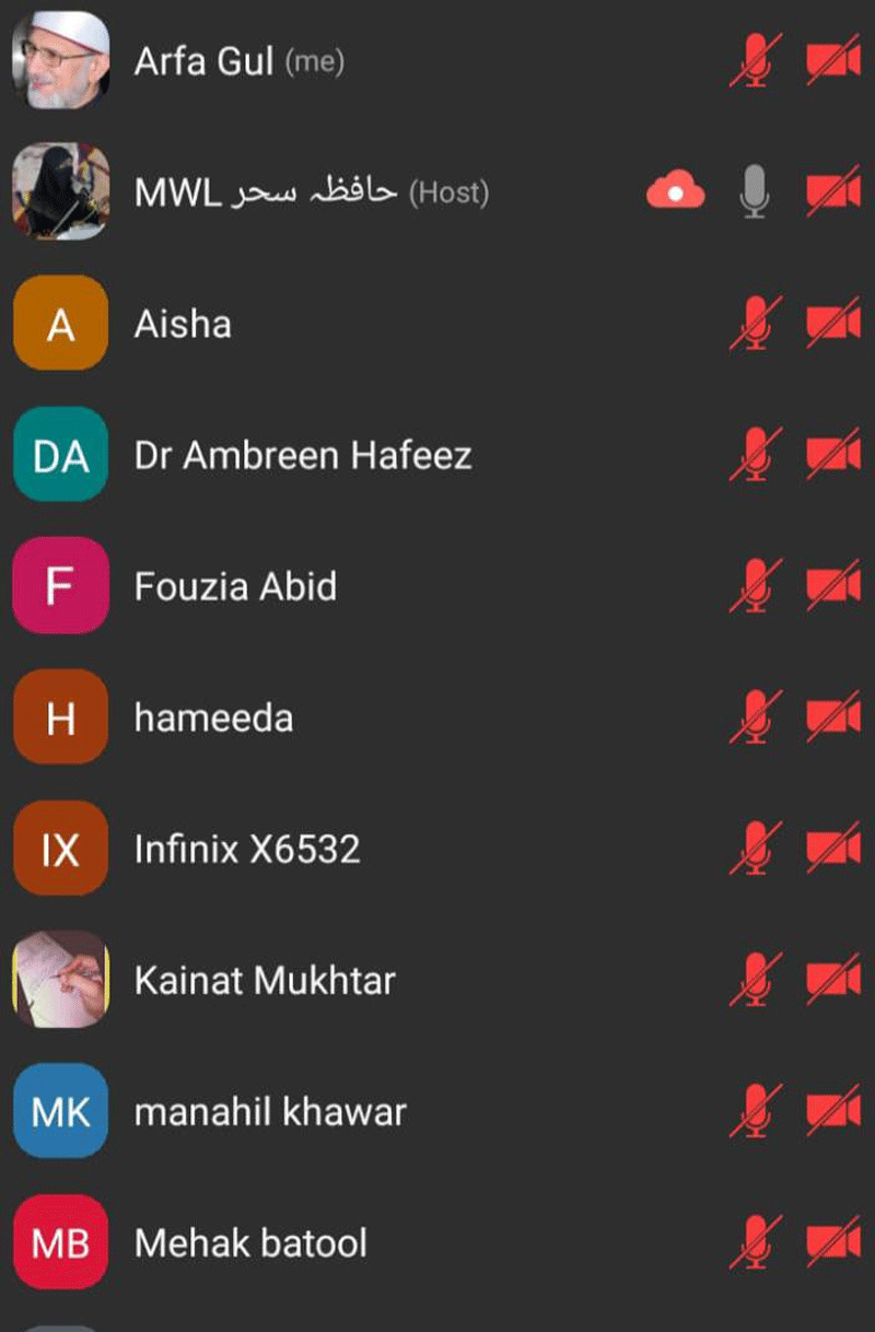 Online Meeting MWL Karachi