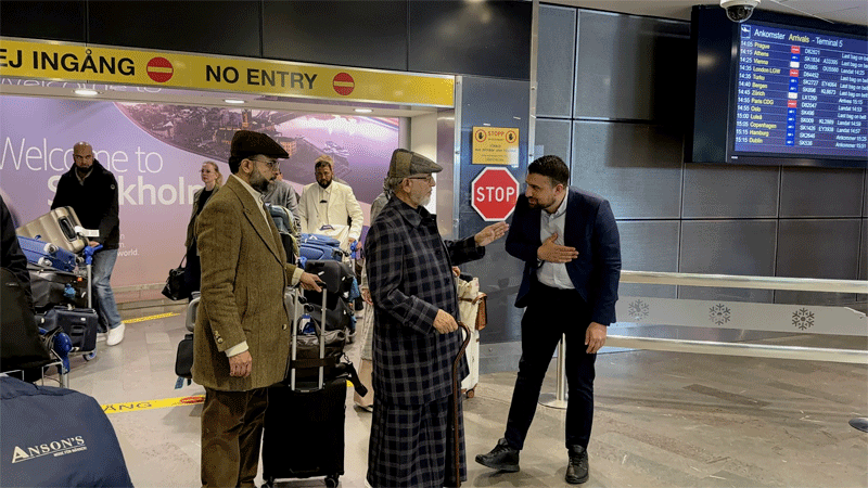 Shaykh-ul-Islam Arrives in Stockholm