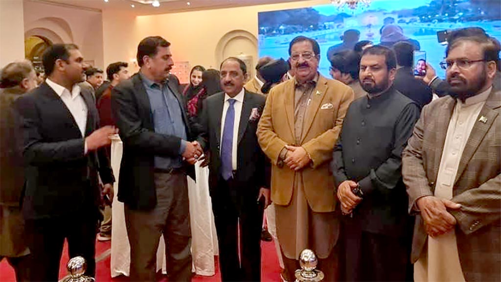Khurram Nawaz Gandapur attending 47th anniversary of Islamic Revolution of Iran at Serena Hotel Islamabad