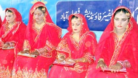 Sixth edition of mass marriage ceremony held under MWF Faisalabad