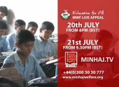 Live Charity Appeal 20 & 21 July on Prime TV, Venus TV, Minhaj TV