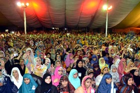 Record number of women attend Itikaf 2013